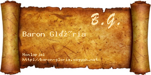 Baron Glória névjegykártya